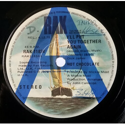 Hot Chocolate I'll Put You Together Again USED VINYL 7INCH 45 RPM SINGLE PROMO STEREO