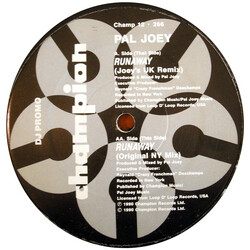 Pal Joey Runaway USED VINYL 12INCH PROMO
