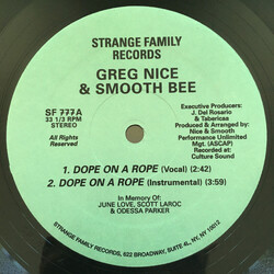 Nice & Smooth Dope On A Rope USED VINYL 12INCH 33 S RPM REISSUE STEREO