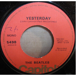 The Beatles Yesterday USED VINYL 7INCH 45 RPM REISSUE MONO