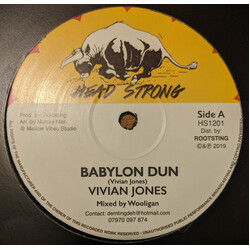Vivian Jones / Vin Gordon Babylon Dun / Hard Shell USED VINYL 12INCH 45 RPM SINGLE