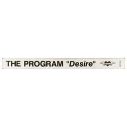 The Program Desire USED VINYL 12INCH WHITE LABEL 45 RPM