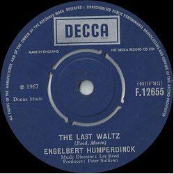 Engelbert Humperdinck The Last Waltz USED VINYL 7INCH 45 RPM SINGLE