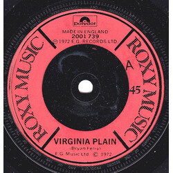 Roxy Music Virginia Plain / Pyjamarama USED VINYL 7INCH 45 RPM SINGLE REISSUE