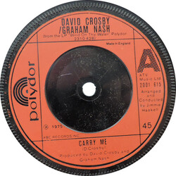 Crosby & Nash Carry Me USED VINYL 7INCH SINGLE 45 RPM