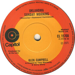 Glen Campbell Oklahoma Sunday Morning USED VINYL 7INCH 45 RPM