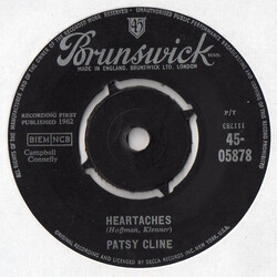 Patsy Cline Heartaches USED VINYL 7INCH 45 RPM