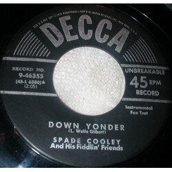 Spade Cooley And His Fiddlin' Friends Down Yonder / Horse Hair Boogie USED VINYL 7INCH 45 RPM
