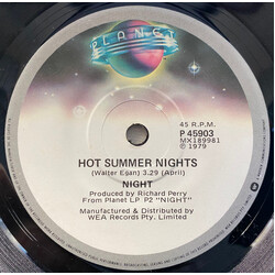 Night Hot Summer Nights USED VINYL 7INCH 45 RPM SINGLE