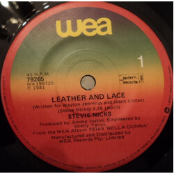Stevie Nicks Leather And Lace USED VINYL 7INCH 45 RPM SINGLE