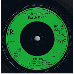 Manfred Mann's Earth Band For You USED VINYL 7INCH 45 RPM SINGLE