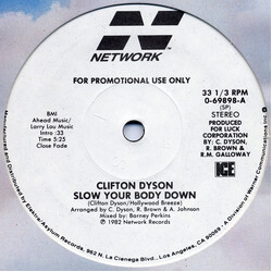 Clifton Dyson Slow Your Body Down Vinyl 12" USED