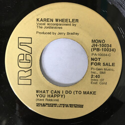 Karen Wheeler / The Jordanaires What Can I Do (To Make You Happy) USED VINYL 7INCH PROMO MONO STEREO