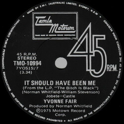 Yvonne Fair It Should Have Been Me USED VINYL 7INCH 45 RPM SINGLE