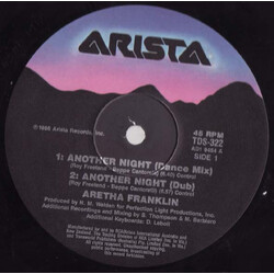 Aretha Franklin Another Night USED VINYL 12INCH 45 RPM