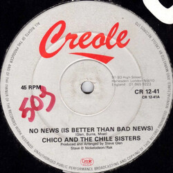 Chico And The Chile Sisters No News (Is Better Than Bad News) USED VINYL 12INCH 45 RPM SINGLE