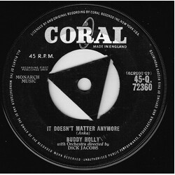 Buddy Holly It Doesn't Matter Anymore USED VINYL 7INCH 45 RPM SINGLE