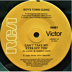 Boys Town Gang Can't Take My Eyes Off You USED VINYL 7INCH 45 RPM SINGLE