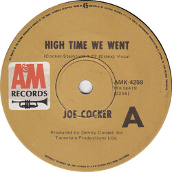 Joe Cocker High Time We Went / Black-Eyed Blues USED VINYL 7INCH 45 RPM SINGLE