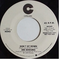 Dee Edwards Don't Sit Down USED VINYL 7INCH 45 RPM PROMO STEREO MONO