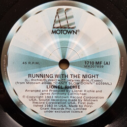 Lionel Richie Running With The Night USED VINYL 7INCH 45 RPM