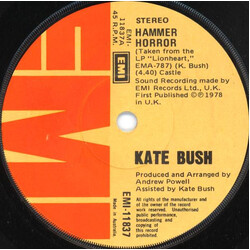 Kate Bush Hammer Horror USED VINYL 7INCH 45 RPM SINGLE