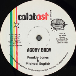 Frankie Jones (2) / Michael English (3) Agony Body Vinyl 12" USED