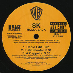 SK Holla Back USED VINYL 12INCH 33 S RPM PROMO