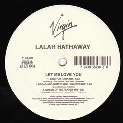 Lalah Hathaway Let Me Love You USED VINYL 12INCH 33 S RPM