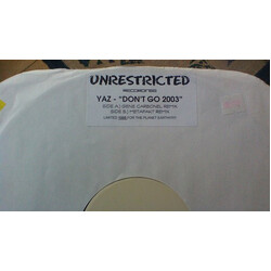 Yazoo Don't Go 2003 USED VINYL 12INCH 33 S RPM LIMITED EDITION UNOFFICIAL RELEASE WHITE LABEL