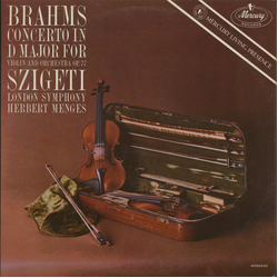 Johannes Brahms / Joseph Szigeti / Herbert Menges Violin Concerto In D Major, Op. 77 Vinyl LP USED