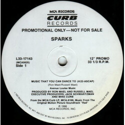 Sparks Music That You Can Dance To Vinyl 12" USED
