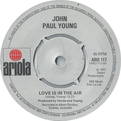 John Paul Young Love Is In The Air Vinyl 7" USED