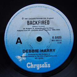Deborah Harry Backfired USED VINYL 7INCH 45 RPM SINGLE
