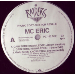 MC Eric Gain Some Knowledge USED VINYL 12INCH PROMO SINGLE SIDED