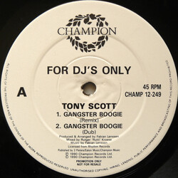 Tony Scott Gangster Boogie USED VINYL 12INCH 45 RPM PROMO