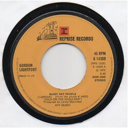 Gordon Lightfoot Rainy Day People USED VINYL 7INCH SINGLE 45 RPM