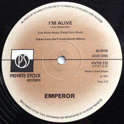 Emperor (6) I'm Alive USED VINYL 12INCH 45 RPM SINGLE LIMITED EDITION