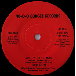 Rick Dees / Willard Wizeman Merry Christmas / Hurt Me Baby-Make Me Write Bad Checks USED VINYL 7INCH 45 RPM