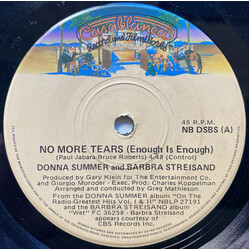 Barbra Streisand / Donna Summer No More Tears (Enough Is Enough) USED VINYL 7INCH 45 RPM SINGLE