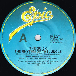 The Quick The Rhythm Of The Jungle USED VINYL 7INCH 45 RPM SINGLE