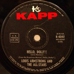 Louis Armstrong And His All-Stars Hello, Dolly! USED VINYL 7INCH 45 RPM