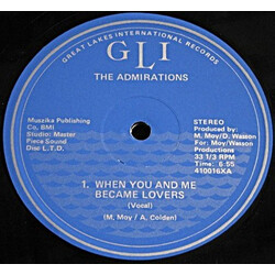 The Admirations (2) When You And Me Became Lovers USED VINYL 12INCH 33 S RPM
