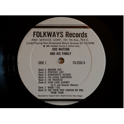 The Doc Watson Family The Watson Family Vinyl LP USED