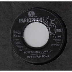 Pet Shop Boys Love Comes Quickly Vinyl 7" USED