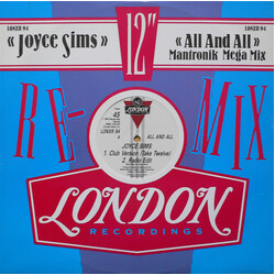 Joyce Sims All And All (Mantronik Mega Mix) USED VINYL 12INCH 45 RPM SINGLE STEREO