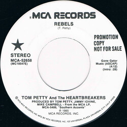 Tom Petty And The Heartbreakers Rebels USED VINYL 7INCH 45 RPM SINGLE PROMO