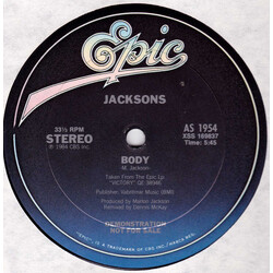 The Jacksons Body USED VINYL 12INCH SINGLE PROMO