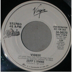 Jeff Lynne Video! USED VINYL 7INCH 45 RPM SINGLE PROMO STYRENE STEREO