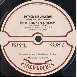 Python Lee Jackson In A Broken Dream USED VINYL 7INCH 45 RPM SINGLE STEREO